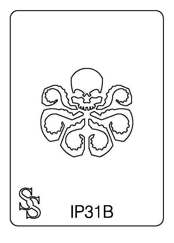 IMPRESSION PLATE IP31B SKULL/OCTOPUS